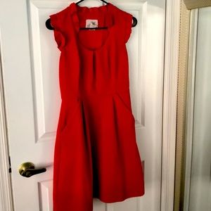 Size 4 red dress with pockets Tabitha brand